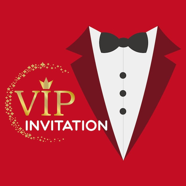 Vip invitation tuxedo icon vector illustration symbol