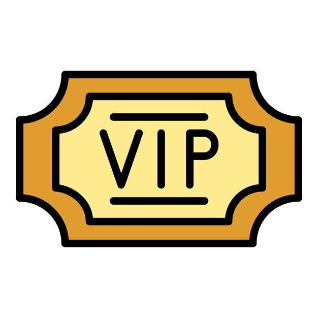 ベクトル vip ラベル アイコン概要 vip ラベル ベクトル アイコン色フラット分離