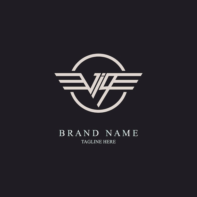 VIP letter logo design template for brand or company and other