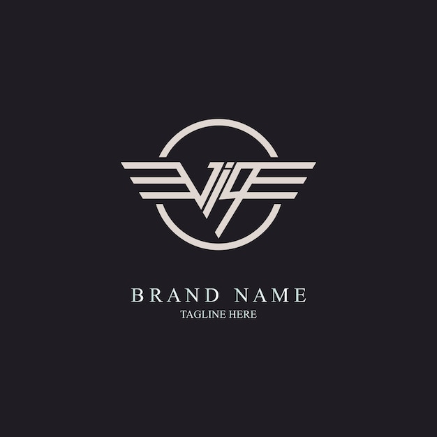 Шаблон логотипа vip-письма для бренда или компании и др.