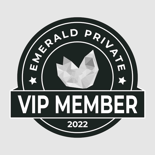 VIP member emerald private logo