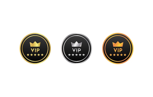 Vip membership icon premium service logo design template