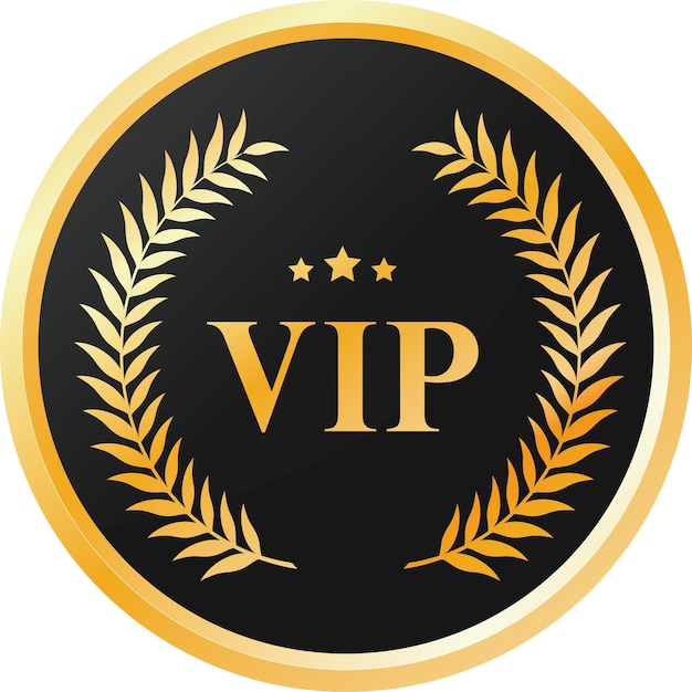 Vip quality badge or label of element