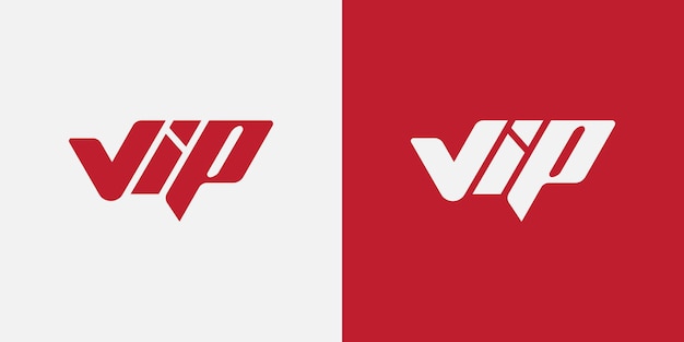 VIP-tekst logo-ontwerp premium VIP-monogram unieke logo-concepten Brief VIP