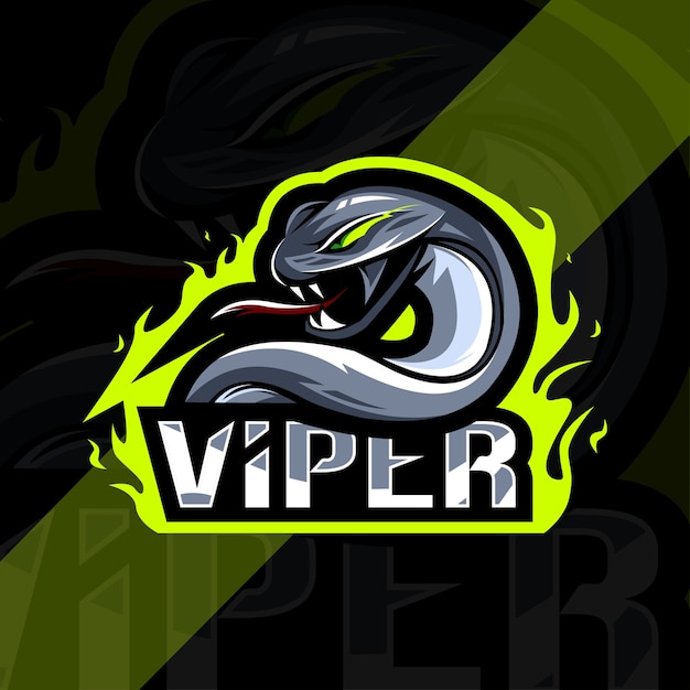 Viper mascotte esport embleemontwerp