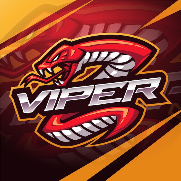 Viper slang mascotte logo ontwerp