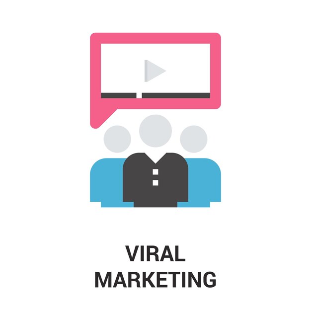 Concetto dell'icona di marketing virale