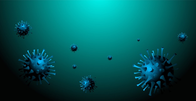 Virale infectie. Achtergrondafbeelding van Coronavirus. Covid-2019.