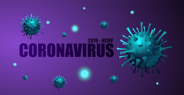 Virale infectie. Achtergrondafbeelding van Coronavirus.
