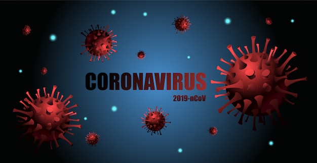 Virale infectie. Achtergrondafbeelding van Coronavirus.