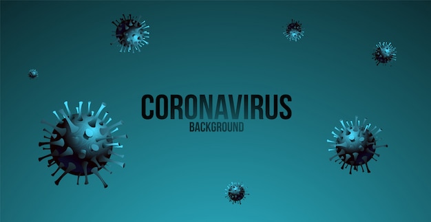 Virale infectie. Achtergrondafbeelding van Coronavirus.