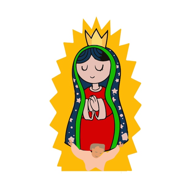 virgen de guadalupe vector illustration.