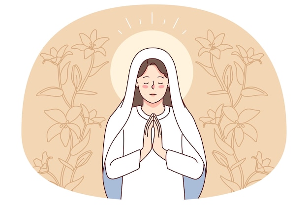 Virgin Mary praying