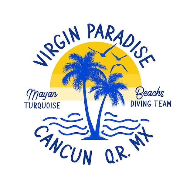 Vector virgin paradise vector logo