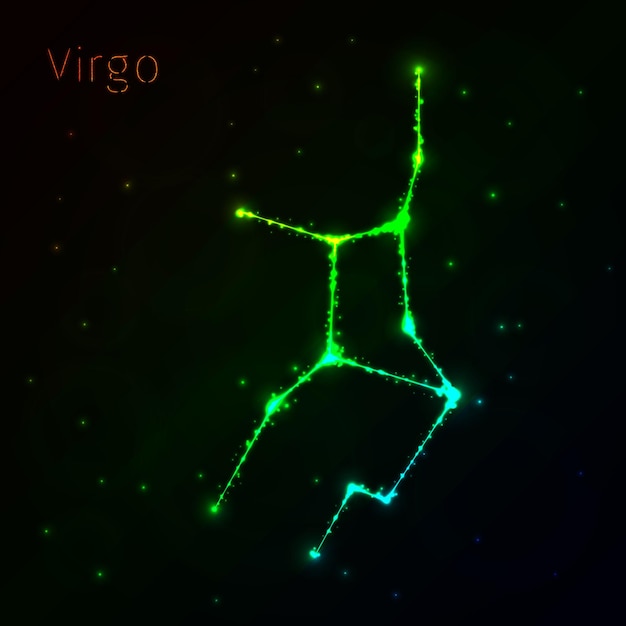 Virgo silhouette of lights