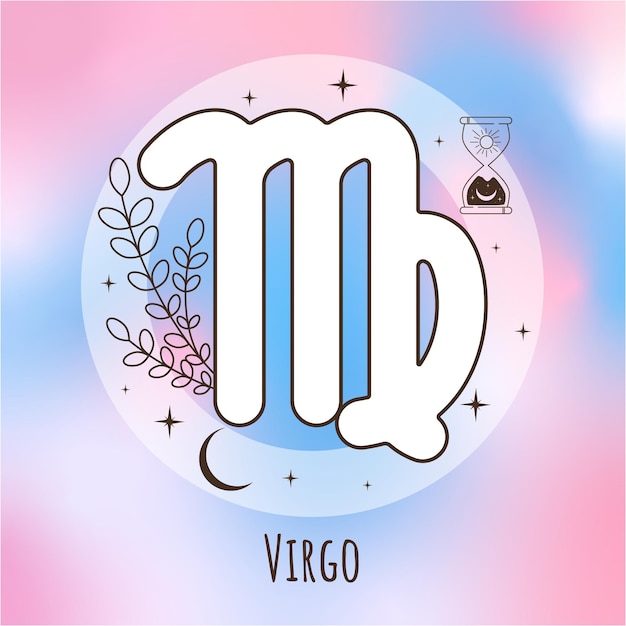Virgo zodiac sign zodiac signs icons in boho style trendy vector illustration zodiac vector