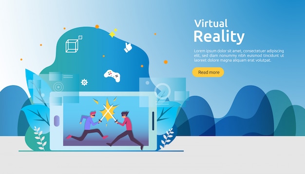 Modello di sfondo di realtà aumentata virtuale