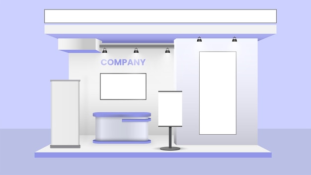 벡터 가상 부스 디자인