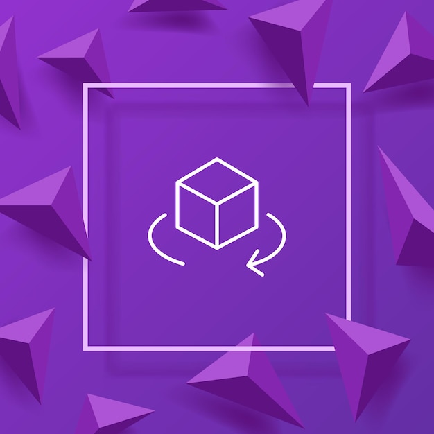 가상 상자 라인 아이콘 360 텍스트 화살표가 있는 개체 vr 가상 현실 응용 프로그램 개발 세계의 3d 모델링 Metaverse 개념 비즈니스를 위한 벡터 라인 아이콘 보기