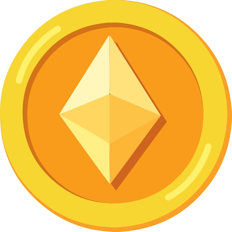 Vector virtual currency ether currency vector illustration material