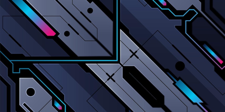 Вектор фон технологии виртуального киберпространства cyber hud tech футуристический интерфейс