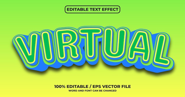 Virtual editable text effect