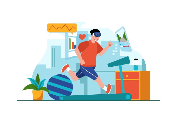 Vector virtual fitness using vr tech