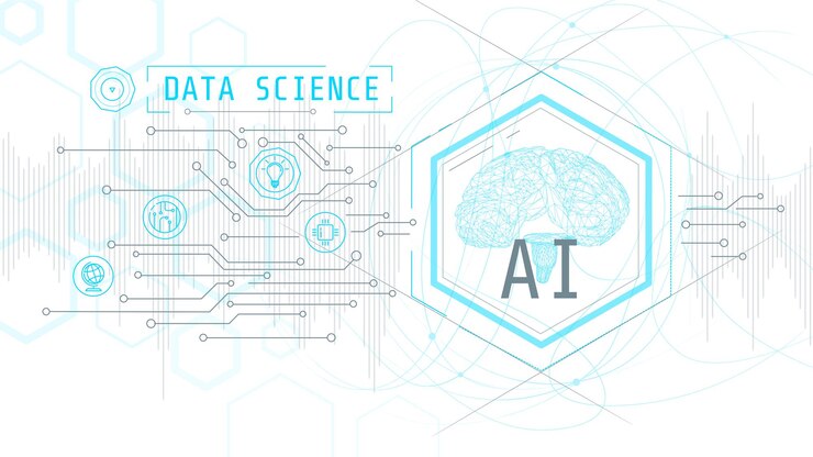 Vector virtual infographic with digital human brain
