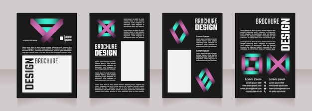 Virtual network blank brochure design Template set with copy space for text Premade corporate reports collection Editable 4 paper pages Teco Light Semibold Arial Regular fonts used