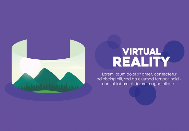 वेक्टर virtual reality  banner