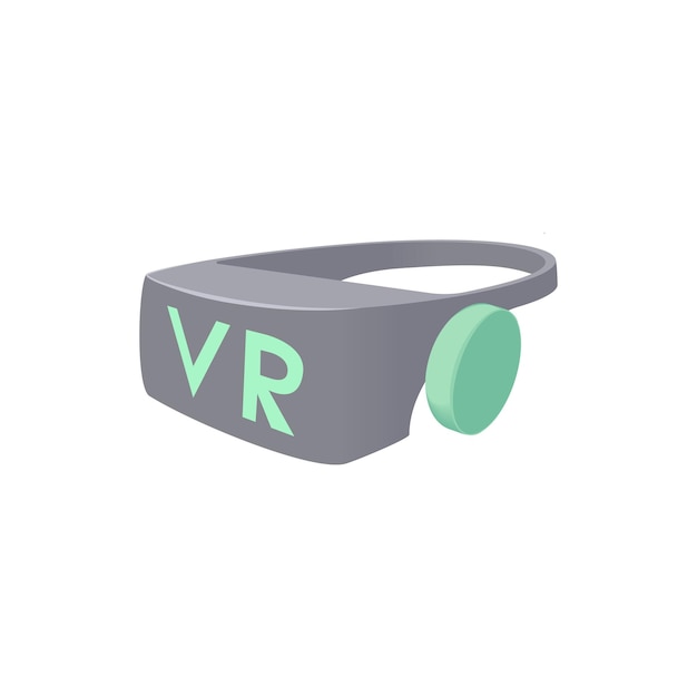 Virtual reality bril pictogram in cartoon stijl geïsoleerd op witte achtergrond Gadget symbool