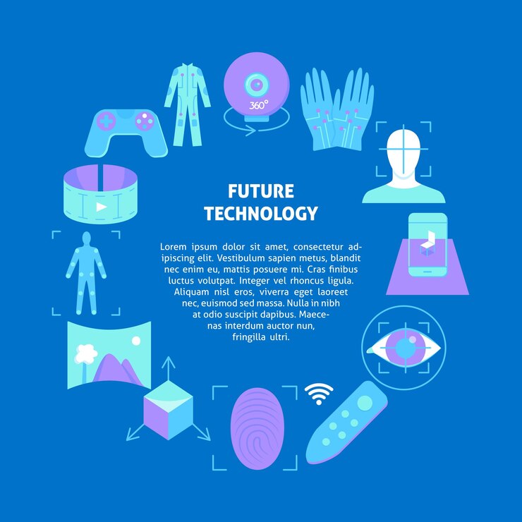 Vector virtual reality concept banner