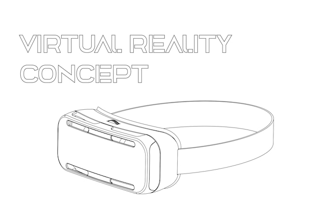 Vettore cuffie per il concetto di realtà virtuale