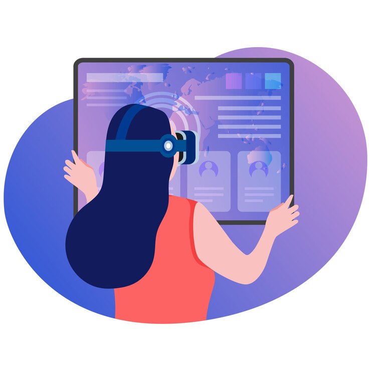 Vector virtual reality concept