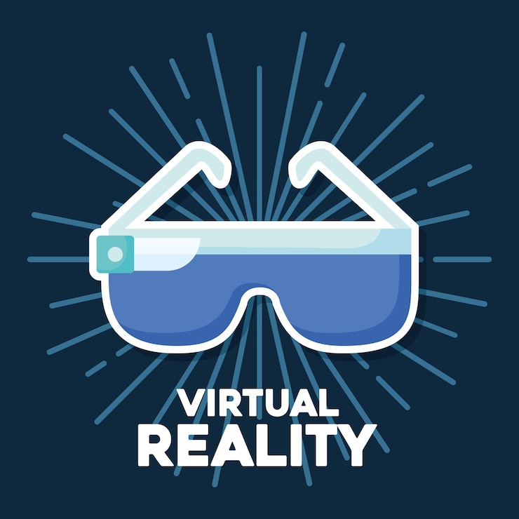 वेक्टर virtual reality design with vr glasses icon