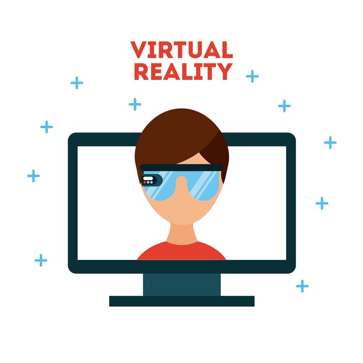 Vector virtual reality flat