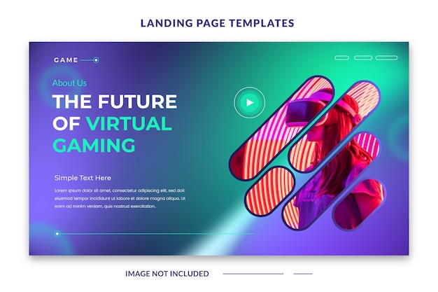 Virtual Reality Game Theme Landing Page Template