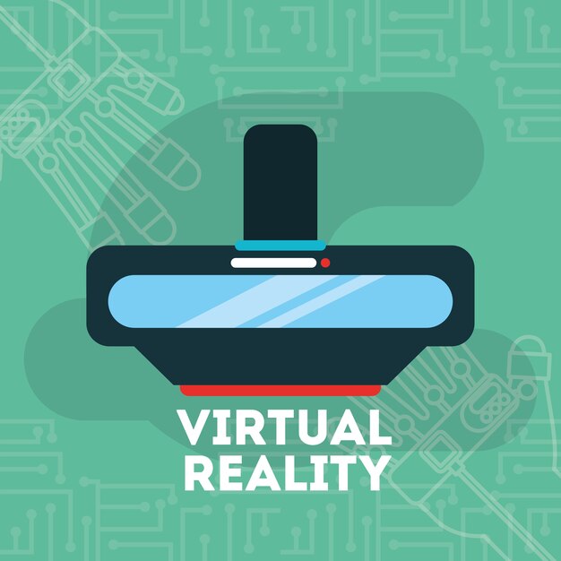 Vettore tecnologia gadget per cuffie da realtà virtuale