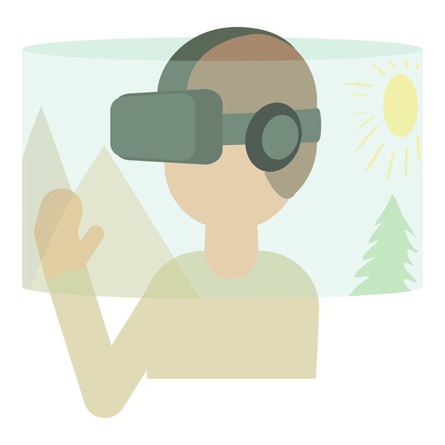 Virtual reality headset icon Cartoon illustration of virtual reality headset vector icon for web on white background