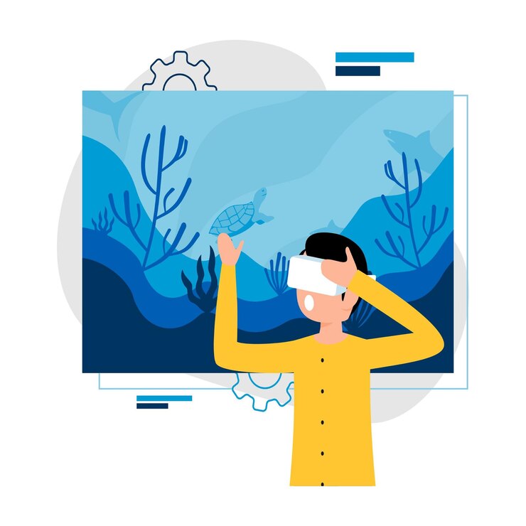 Vector virtual reality for holiday concept