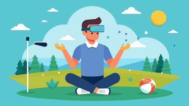 Vector a virtual reality lesson on the mental aspects of golf teaching players how to stay calm under