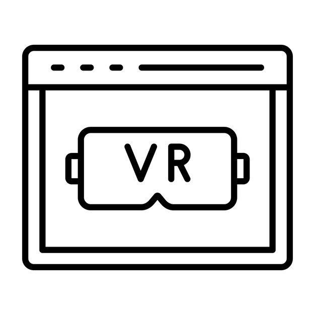 Virtual Reality Line Illustration