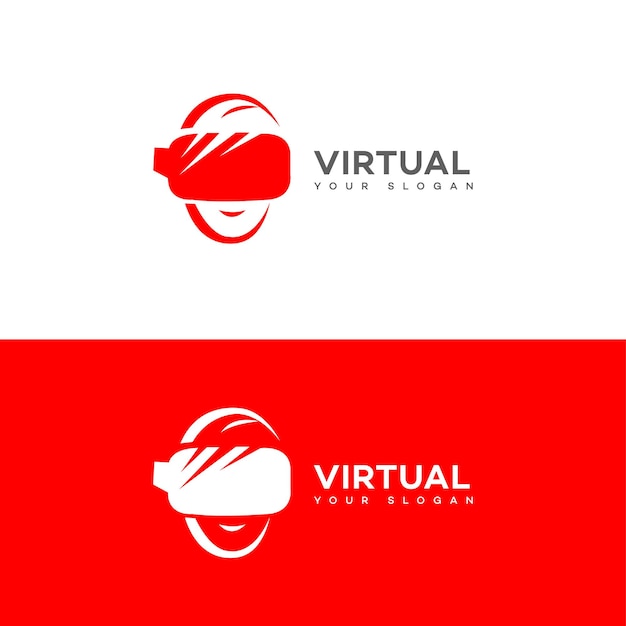 Vector virtual reality logo design