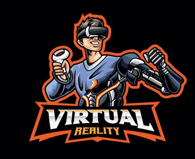 Virtual Reality Mascot Logo Design