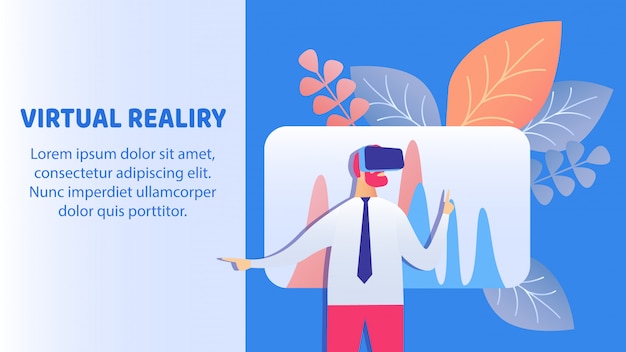 Virtual reality-technologie banner vector sjabloon