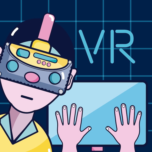 Virtual Reality-technologiecartoons