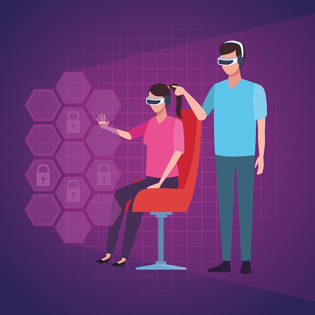 Вектор Технология virtual reality