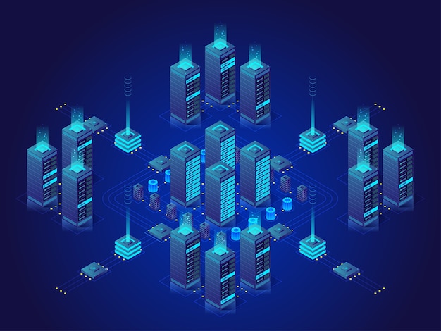 virtual server room illustration