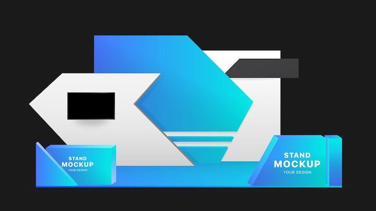 Vector virtual stand mockup