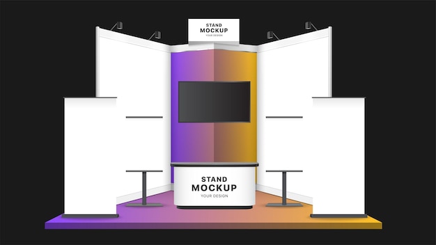 Vector virtual stand mockup